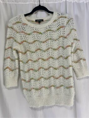 Relativity eyelash chevron sweater S